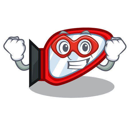 Super hero side mirror in the cartoon shape vector illustrationのイラスト素材