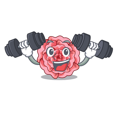 Fitness carnation in the a character pot vector illustrationのイラスト素材