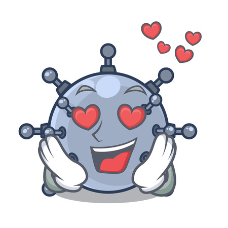 In love toy mine underwater characters in tables vector illustrationのイラスト素材