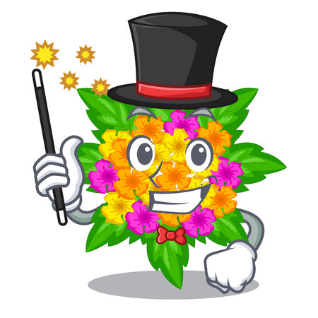 Magician lantana flowers isolated with the character vector illustrationのイラスト素材