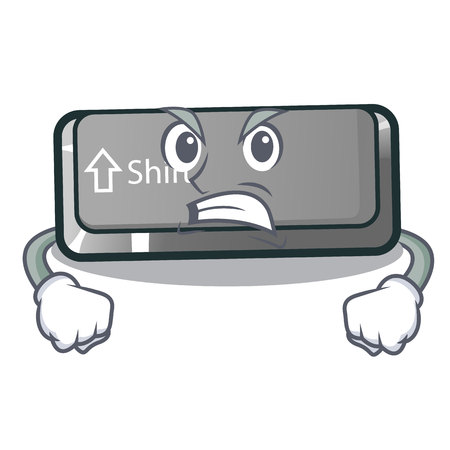 Angry button shift in the cartoon shapeのイラスト素材