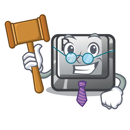 Judge R button in the cartoon game vector illustrationのイラスト素材