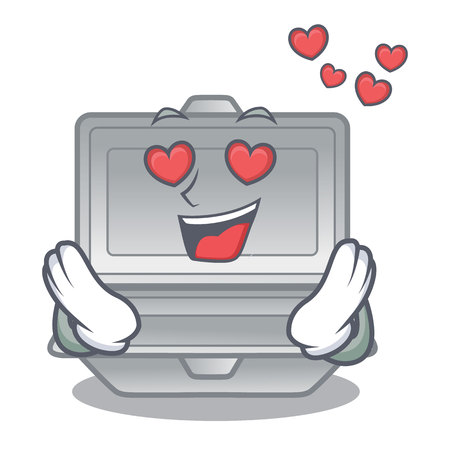 In love open polystyrene in the character boxのイラスト素材