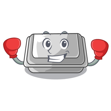 Boxing plastic box isolated in the cartoon vector illustrationのイラスト素材