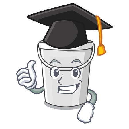 Graduation plastic tube bucket the cartoon shapeのイラスト素材