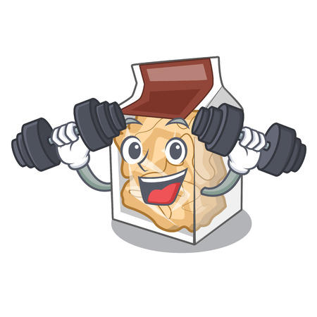 Fitness pork rinds isolated in the cartoonのイラスト素材
