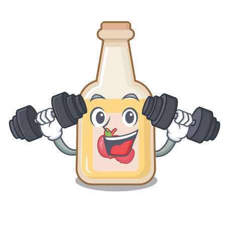 Fitness cartoon apple cider in a glassのイラスト素材
