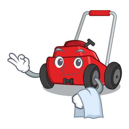 Waiter lawnmower toys in the character shape vector illustrationのイラスト素材