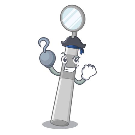Pirate dental mirror in the mascot shape vector illustrationのイラスト素材