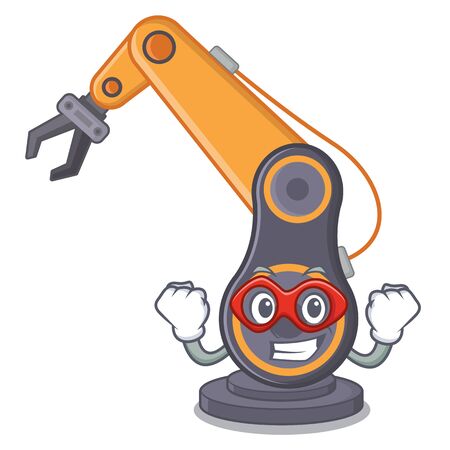 Super hero toy industrial robotic hand the a cartoon vector illustrationのイラスト素材