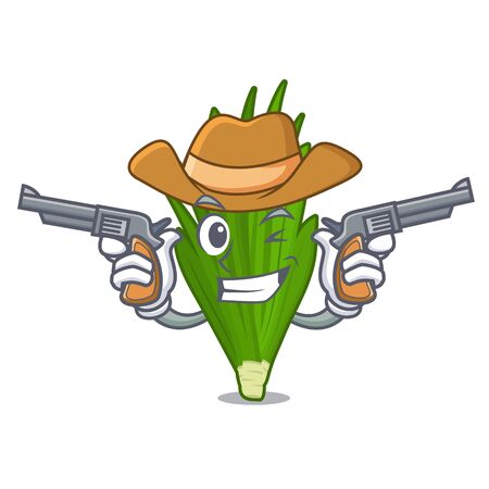 Cowboy pandan leaves isolated in the cartoonのイラスト素材