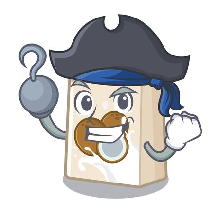 Pirate coconut milk in a cartoon bottleのイラスト素材