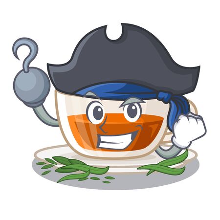 Pirate darjeeling tea isolated in the cartoonのイラスト素材