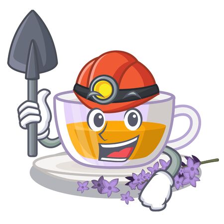 Miner lavender tea in the character fridgeのイラスト素材