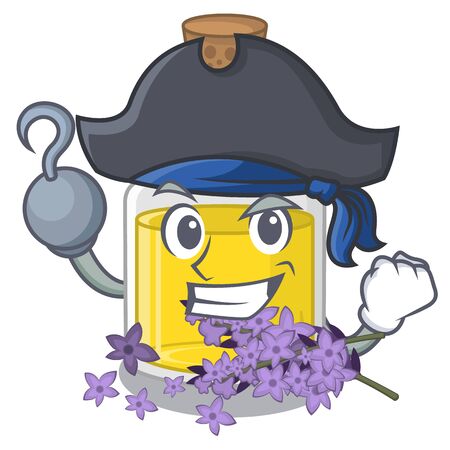Pirate lavender oil in a cartoon bottle vector illustrationのイラスト素材