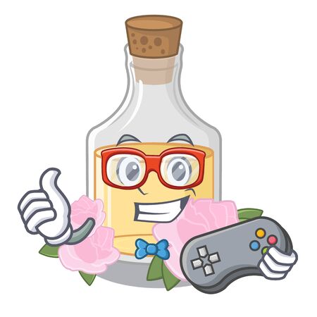 Gamer rose oil in the cartoon shapeのイラスト素材