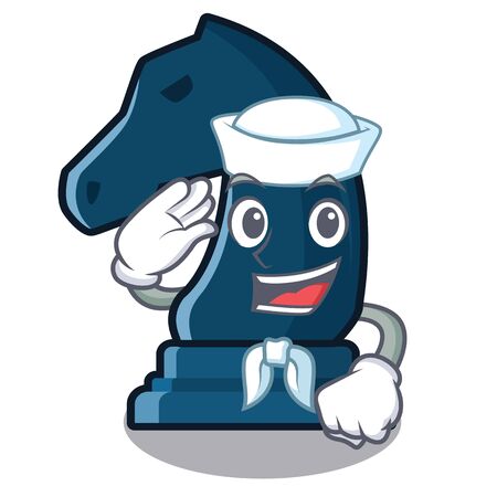 Sailor chess knight in the mascot shapeのイラスト素材