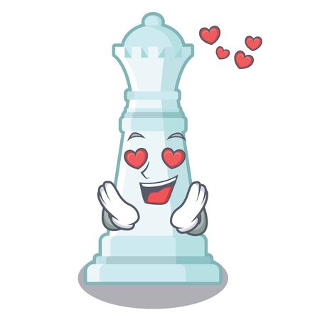 In love chess queen in the cartoon shapeのイラスト素材