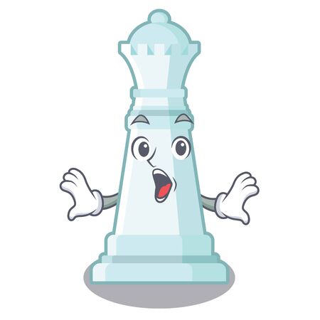 Surprised chess queen in the cartoon shapeのイラスト素材