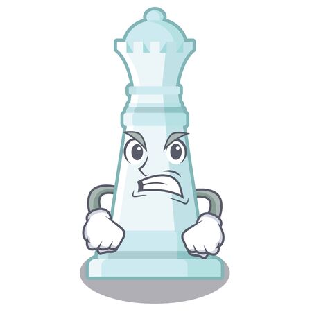 Angry chess queen in the cartoon shapeのイラスト素材
