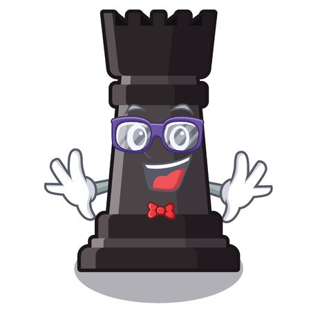 Geek rook chess isolated in the mascot vector illustrationのイラスト素材