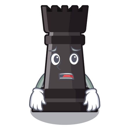 Afraid rook chess in the character shapeのイラスト素材