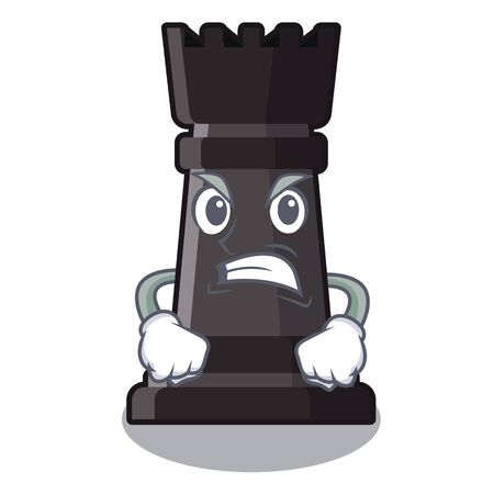 Angry rook chess in the character shapeのイラスト素材