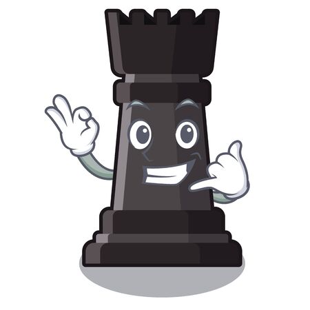 Call me rook chess on a cartoon chairのイラスト素材