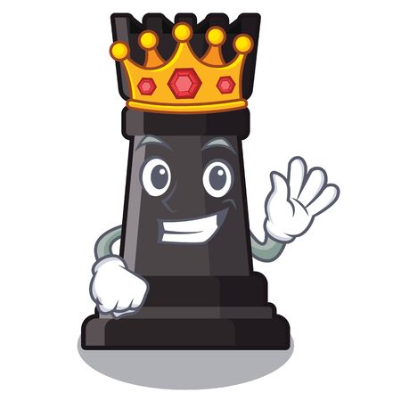 King rook chess on a cartoon chairのイラスト素材