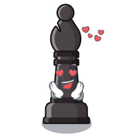 In love bishop chess toys in character shape vector illustrationのイラスト素材