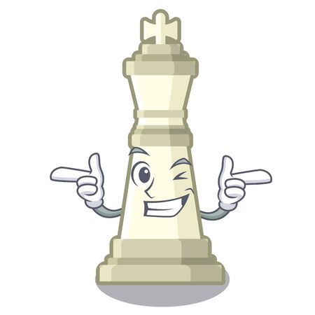 Wink chess king on a the mascotのイラスト素材