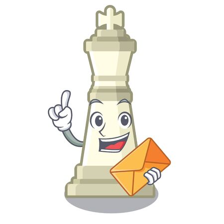 With envelope chess king on a the mascotのイラスト素材