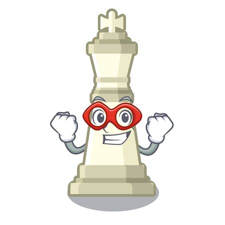 Super hero chess king on a the mascotのイラスト素材