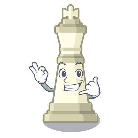 Call me king chess in the cartoon shapeのイラスト素材