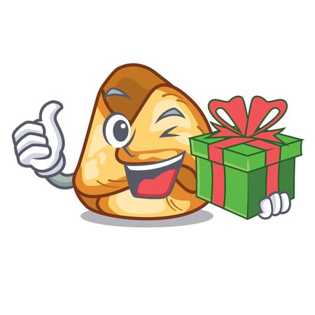 With gift fusi istriani cooked in mascot panのイラスト素材