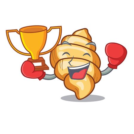 Boxing winner pasta gnocchi on the a cartoonのイラスト素材