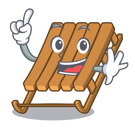Finger ice sled isolated with the characterのイラスト素材