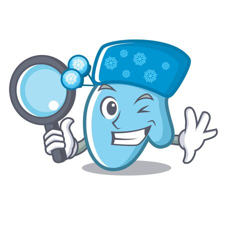 Detective winter gloves isolated in the mascotのイラスト素材