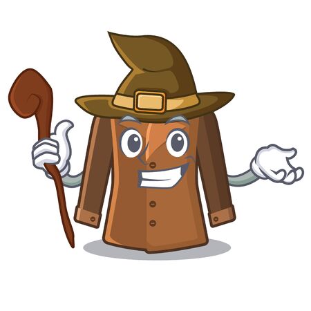 Witch cartoon coat kept in a closetのイラスト素材