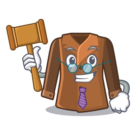 Judge coat hung behind the cartoon doorのイラスト素材