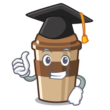 Graduation espresso isolated with in the cartoonのイラスト素材