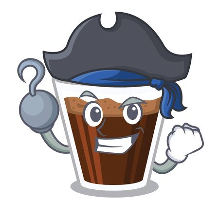 Pirate irish coffee isolated with the cartoonのイラスト素材