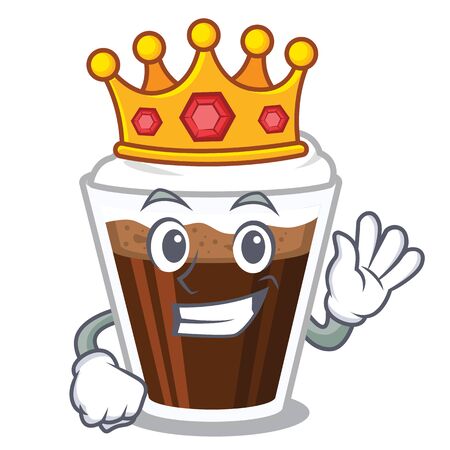 King Irish coffee in the character shapeのイラスト素材