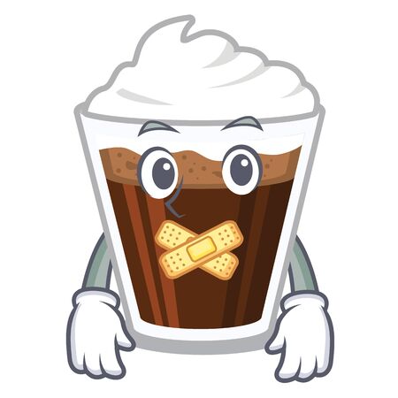 Silent Irish coffee in the character shapeのイラスト素材