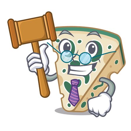 Judge blue cheese isolated with the mascotのイラスト素材