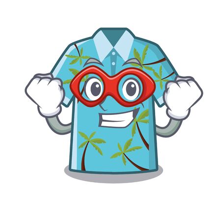 Super hero hawaiian shirt isolated in the characterのイラスト素材