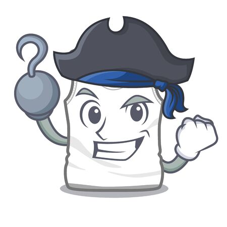 Pirate undershirt in the a mascot shapeのイラスト素材