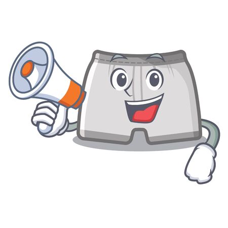 With megaphone swimming trunks in the cartoon shape vector illustrationのイラスト素材