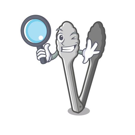 Detective tongs in the a cartoon shape vector illustrationのイラスト素材