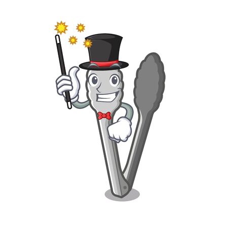 Magician character tongs on the kitchen table vector illustrationのイラスト素材
